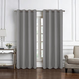 RT Designers Collection 100% Polyester 140 GSM Sedona Jacquard Grommet Curtain Panel Grey