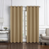 RT Designers Collection 100% Polyester 140 GSM Sedona Jacquard Grommet Curtain Panel Taupe