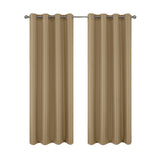 RT Designers Collection 100% Polyester 140 GSM Sedona Jacquard Grommet Curtain Panel Taupe
