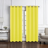 RT Designers Collection 100% Polyester 140 GSM Sedona Jacquard Grommet Curtain Panel Yellow