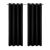 RT Designers Collection 100% Polyester 140 GSM Sedona Jacquard Grommet Curtain Panel Black