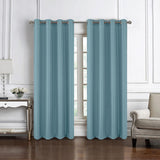 RT Designers Collection 100% Polyester 140 GSM Sedona Jacquard Grommet Curtain Panel Blue