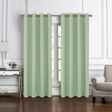 RT Designers Collection 100% Polyester 140 GSM Sedona Jacquard Grommet Curtain Panel Sage