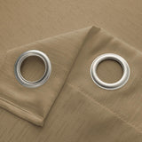 RT Designers Collection 100% Polyester 140 GSM Sedona Jacquard Grommet Curtain Panel Taupe