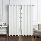 RT Designers Collection 100% Polyester 140 GSM Sedona Jacquard Grommet Curtain Panel White