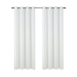 RT Designers Collection 100% Polyester 140 GSM Sedona Jacquard Grommet Curtain Panel White
