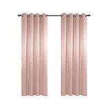 Olivia Gray 100% Polyester 200 GSM Arlo Embossed Blackout Grommet Curtain Panel Blush
