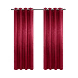 Olivia Gray 100% Polyester 200 GSM Arlo Embossed Blackout Grommet Curtain Panel Burgendy