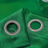 Olivia Gray 100% Polyester 200 GSM Arlo Embossed Blackout Grommet Curtain Panel Hunter Green