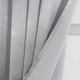 Olivia Gray 100% Polyester 200 GSM Arlo Embossed Blackout Grommet Curtain Panel Silver