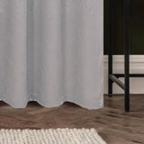 Olivia Gray 100% Polyester 200 GSM Arlo Embossed Blackout Grommet Curtain Panel Silver