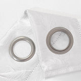 Olivia Gray 100% Polyester 200 GSM Arlo Embossed Blackout Grommet Curtain Panel White