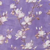 Olivia Gray 100% Polyester 200 GSM Blossom Printed Blackout Grommet Curtain Panel Lilac