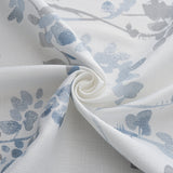 Olivia Gray 100% Polyester 140 GSM Aiden Printed Textured Grommet Curtain Panel Blue