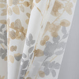 Olivia Gray 100% Polyester 140 GSM Aiden Printed Textured Grommet Curtain Panel Taupe