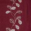 RT Designers Collection 100% Polyester 140 GSM Reed Embroidered Grommet Curtain Panel Burgundy