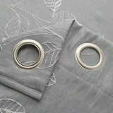 RT Designers Collection 100% Polyester 140 GSM Reed Embroidered Grommet Curtain Panel Grey