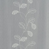 RT Designers Collection 100% Polyester 140 GSM Reed Embroidered Grommet Curtain Panel Grey