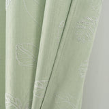 RT Designers Collection 100% Polyester 140 GSM Reed Embroidered Grommet Curtain Panel Sage