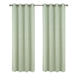 RT Designers Collection 100% Polyester 140 GSM Reed Embroidered Grommet Curtain Panel Sage