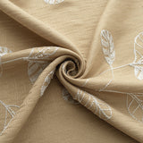 RT Designers Collection 100% Polyester 140 GSM Reed Embroidered Grommet Curtain Panel Taupe