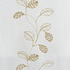 RT Designers Collection 100% Polyester 140 GSM Reed Embroidered Grommet Curtain Panel White