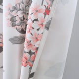 Olivia Gray 100% Polyester 200 GSM Hydrangea Printed Blackout Grommet Curtain Panel Rose