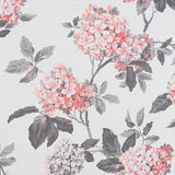 Olivia Gray 100% Polyester 200 GSM Hydrangea Printed Blackout Grommet Curtain Panel Rose