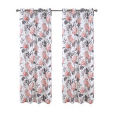 Olivia Gray 100% Polyester 200 GSM Hydrangea Printed Blackout Grommet Curtain Panel Rose