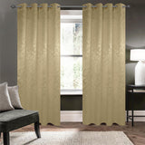 Olivia Gray 100% Polyester 200 GSM Dyson Embossed Blackout Grommet Curtain Panel Gold