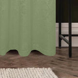 Olivia Gray 100% Polyester 200 GSM Dyson Embossed Blackout Grommet Curtain Panel Sage