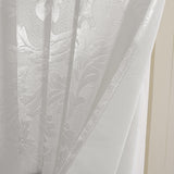 Olivia Gray 100% Polyester 200 GSM Dyson Embossed Blackout Grommet Curtain Panel Silver