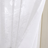 Olivia Gray 100% Polyester 200 GSM Dyson Embossed Blackout Grommet Curtain Panel White