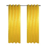 Olivia Gray 100% Polyester 200 GSM Dyson Embossed Blackout Grommet Curtain Panel Yellow