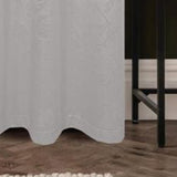 Olivia Gray 100% Polyester 200 GSM Dyson Embossed Blackout Grommet Curtain Panel Silver