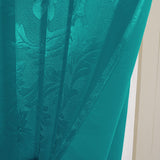 Olivia Gray 100% Polyester 200 GSM Dyson Embossed Blackout Grommet Curtain Panel Teal
