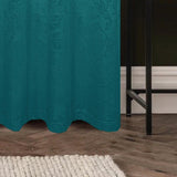 Olivia Gray 100% Polyester 200 GSM Dyson Embossed Blackout Grommet Curtain Panel Teal