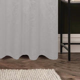 Olivia Gray 100% Polyester 200 GSM Dyson Embossed Blackout Grommet Curtain Panel White