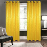 Olivia Gray 100% Polyester 200 GSM Dyson Embossed Blackout Grommet Curtain Panel Yellow
