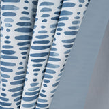 Olivia Gray 100% Polyester 190 GSM Justice Reversible Blackout Grommet Curtain Panel Blue