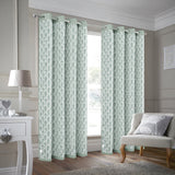Olivia Gray 100% Polyester 190 GSM Justice Reversible Blackout Grommet Curtain Panel Sage