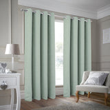 Olivia Gray 100% Polyester 190 GSM Justice Reversible Blackout Grommet Curtain Panel Sage