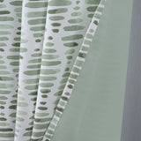 Olivia Gray 100% Polyester 190 GSM Justice Reversible Blackout Grommet Curtain Panel Sage