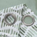 Olivia Gray 100% Polyester 190 GSM Justice Reversible Blackout Grommet Curtain Panel Sage