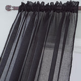 RT Designers Collection Astro Textured Rod Pocket Curtain Panel 54" x 90" Black