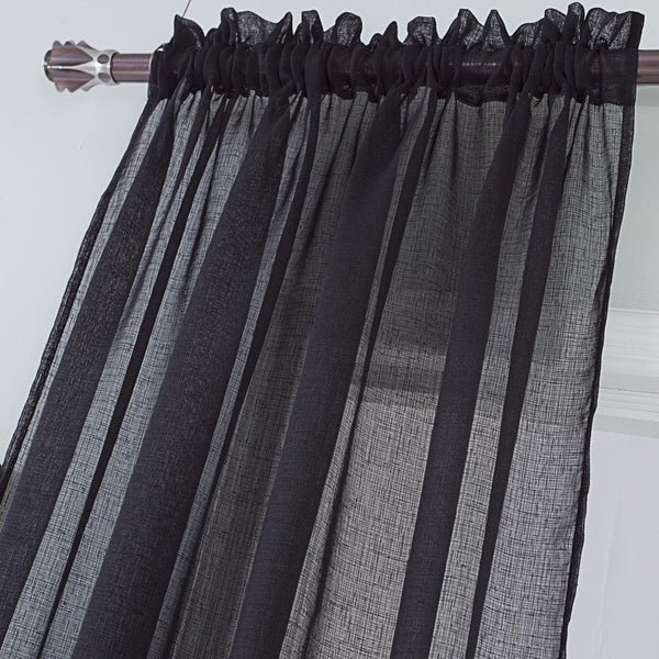 RT Designers Collection Astro Textured Rod Pocket Curtain Panel 54" x 90" Black