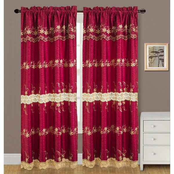 RT Designers Collection Alisa Macrame Rod Pocket Window Room Darkening Panel 54