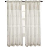 RT Designers Collection Alisa Macrame Rod Pocket Window Room Darkening Panel 54" x 84" White