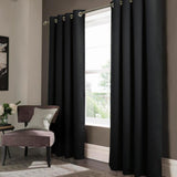 Olivia Gray Anchorage Blackout Grommet Single Curtan Panel - 54x90", Black