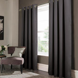 Olivia Gray Anchorage Blackout Grommet Single Curtan Panel - 54x90", Charcoal